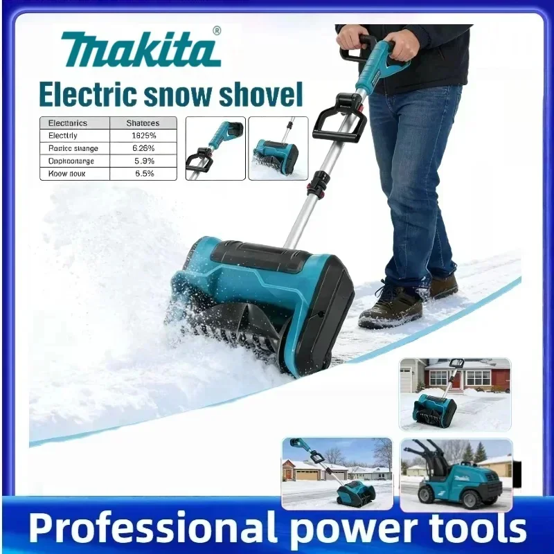 2026 Makita Cordless Handheld Snow Blower 12.5 Inch Cleaning Width 6 Inch Depth Battery Powered Electric Snow Thrower Telescopic