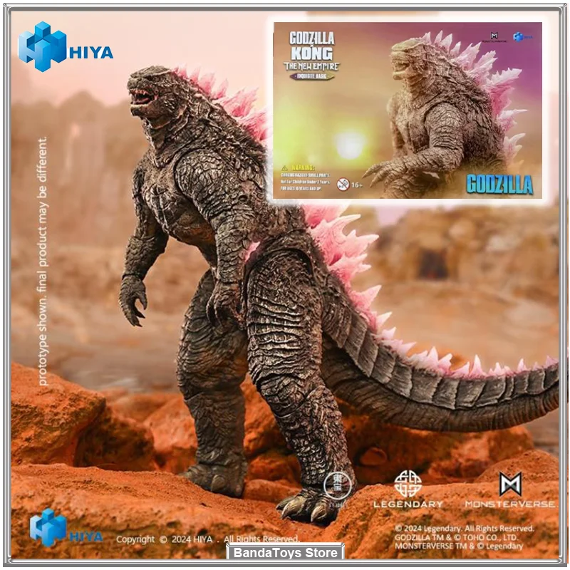 En Stock Original HIYA Godzilla x Kong le nouvel Empire Godzilla évolu rose dos Godzilla Anime figurines modèle jouets
