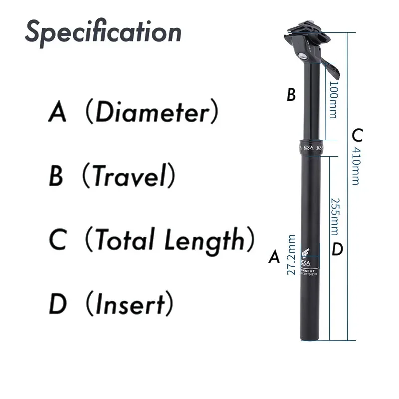 Mtb Dropper Seatpost Manually Adjustable Height 27.2/30.9/31.6mm Hydraulic Telescopic Leve Control Cantilever for Mountain Bike