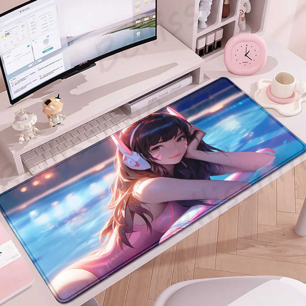 

Gaming Accessories O-Overwatch D-D.va Mouse Pad Large Keyboard Mousepad Pc Cabinet Deskmat Xxl Extended Mats Gamer Mausepad