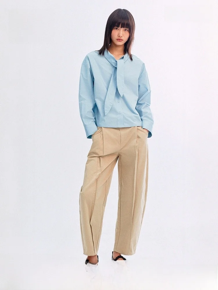 

Spring New Arrival Women's irt HM2026 Netie Silken Cotton Long Sve Casual Fit Faionable Ele Sle 328209