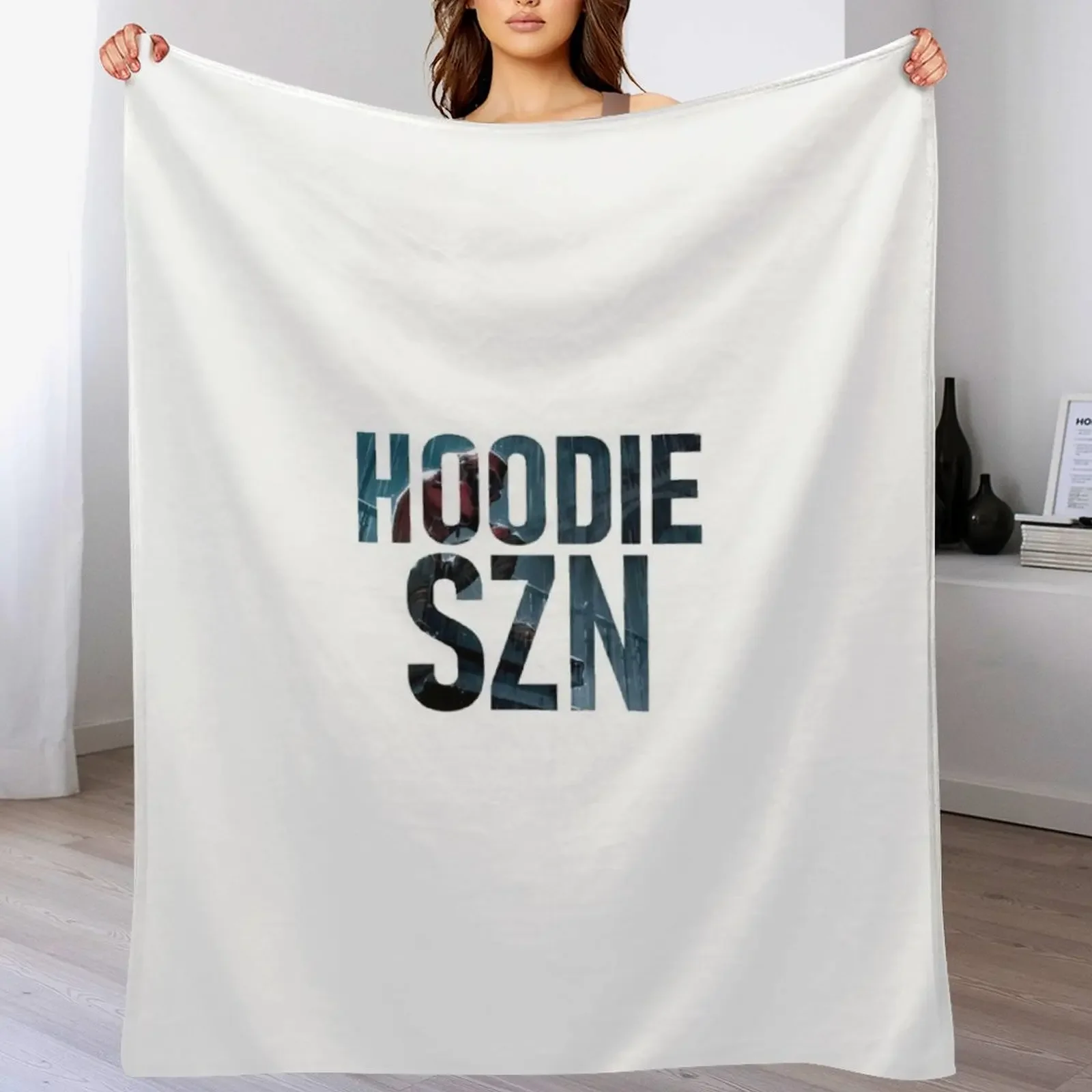 Hoodie SZN Throw Blanket Machine Washable Soft Warm Blanket
