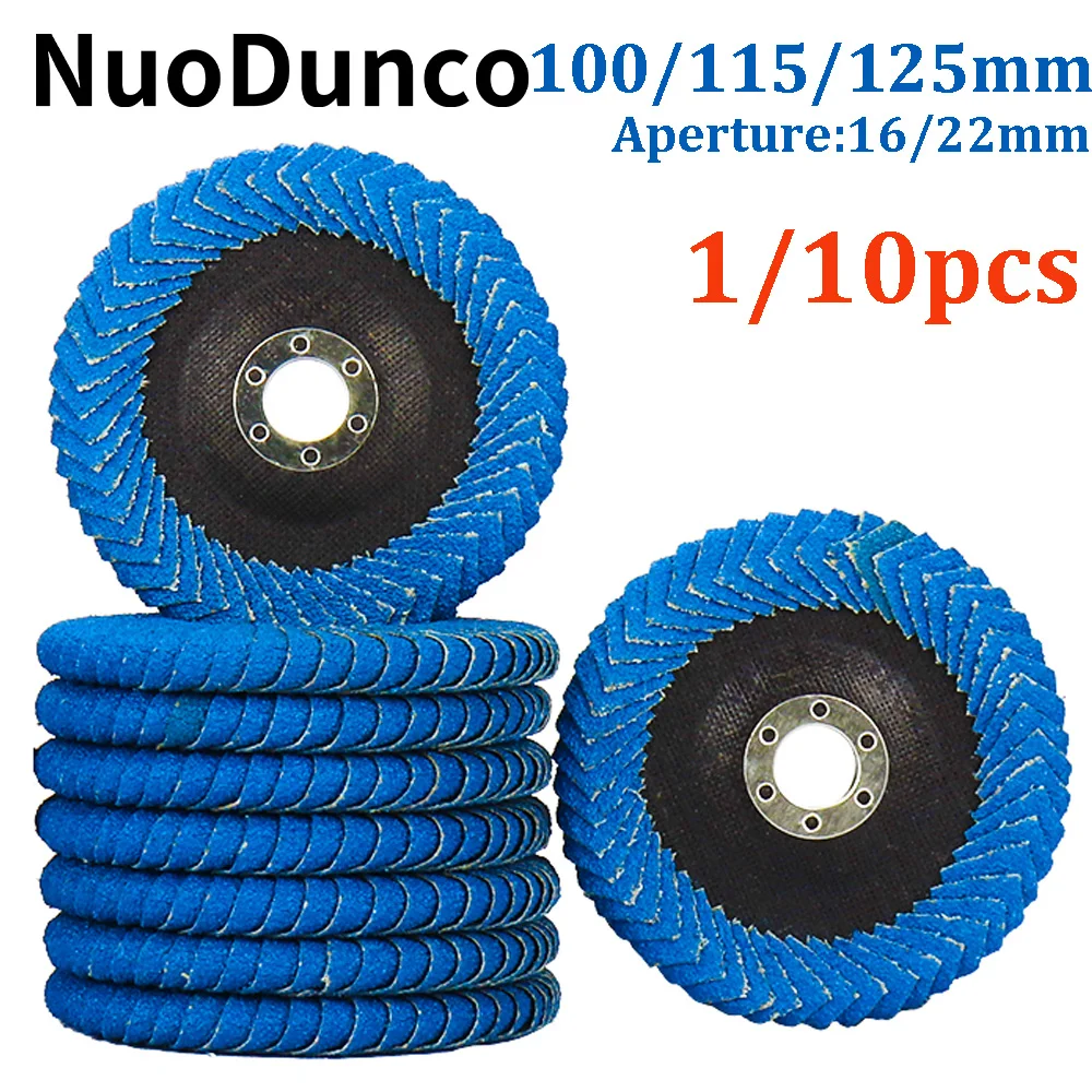 NuoDun 4/4.5/5Inch Abrasive Flap Wheel Polishing Flap Disc for Angle Grinder Metal Aluminum Stainless Steel Sharpening Deburring