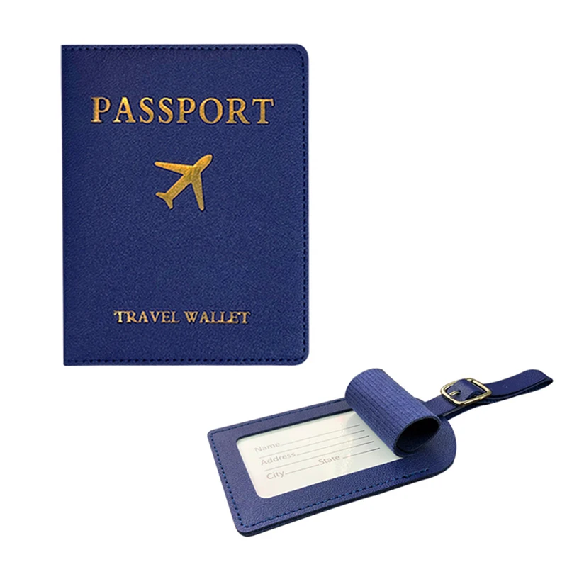 1 buah Label pengenal koper perjalanan kulit PU Aksesori perjalanan Tag nama ID tas Label boarding Tag