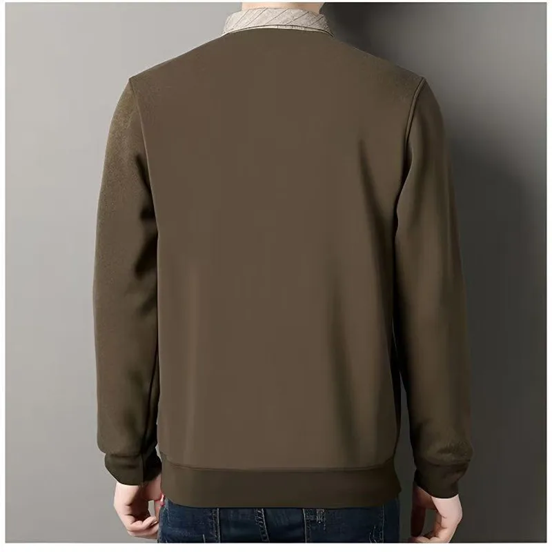 2025 Winter Men's New Style Fleece-lined Button-Down Shirt - Comfortable, Warm, Thick, And Stylish Casual Base Layer Shirt