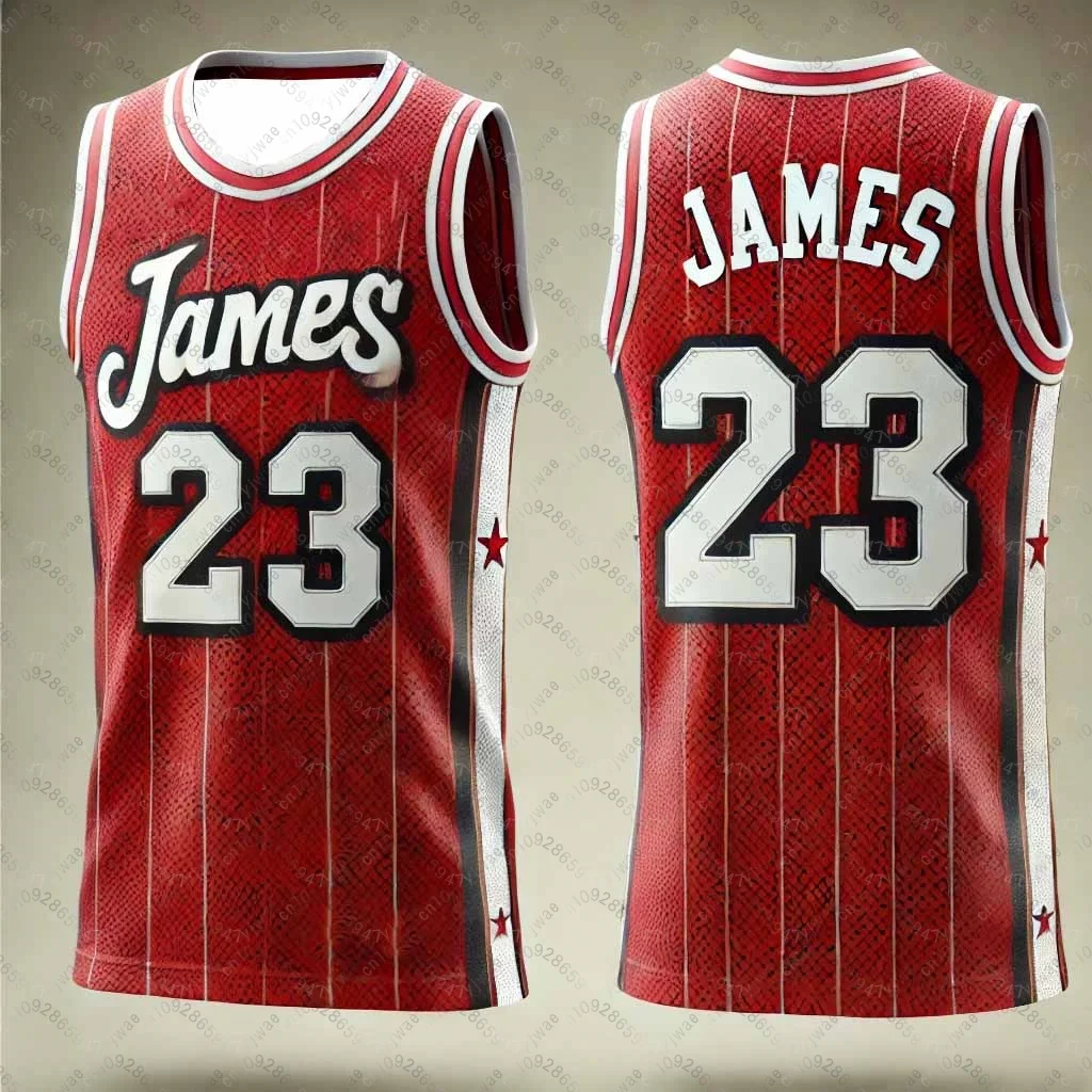 CHATGPT تصميم الأولاد الرجال 3D المطبوعة رقم. 23 سترة جيمس الرياضية النسائية بدون أكمام لكرة السلة بدون أكمام #4