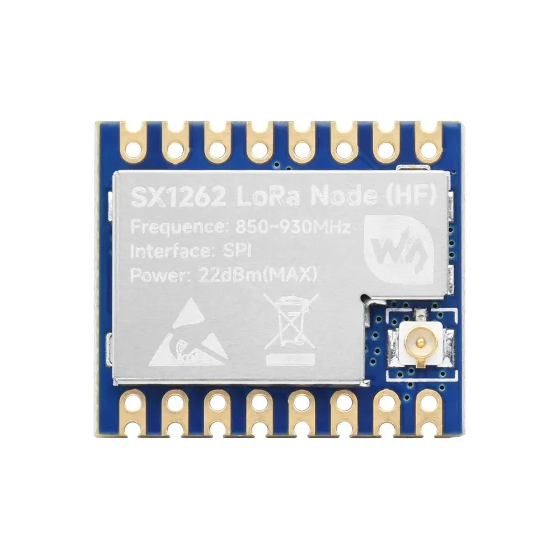 Waveshare Core1262 LF/HF LoRa Module, SX1262 chip, Long-Range Communication, Anti-Interference, Suitable for Sub-GHz band