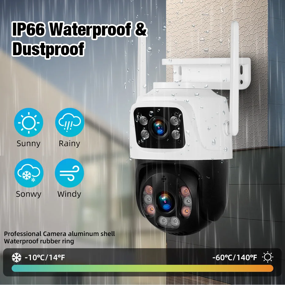 KERUI 10.1 بوصة شاشة LCD 6MP في الهواء الطلق واي فاي اللون للرؤية الليلية طقم NVR مراقبة الأمن PTZ نظام كاميرا CCTV اللاسلكية #4