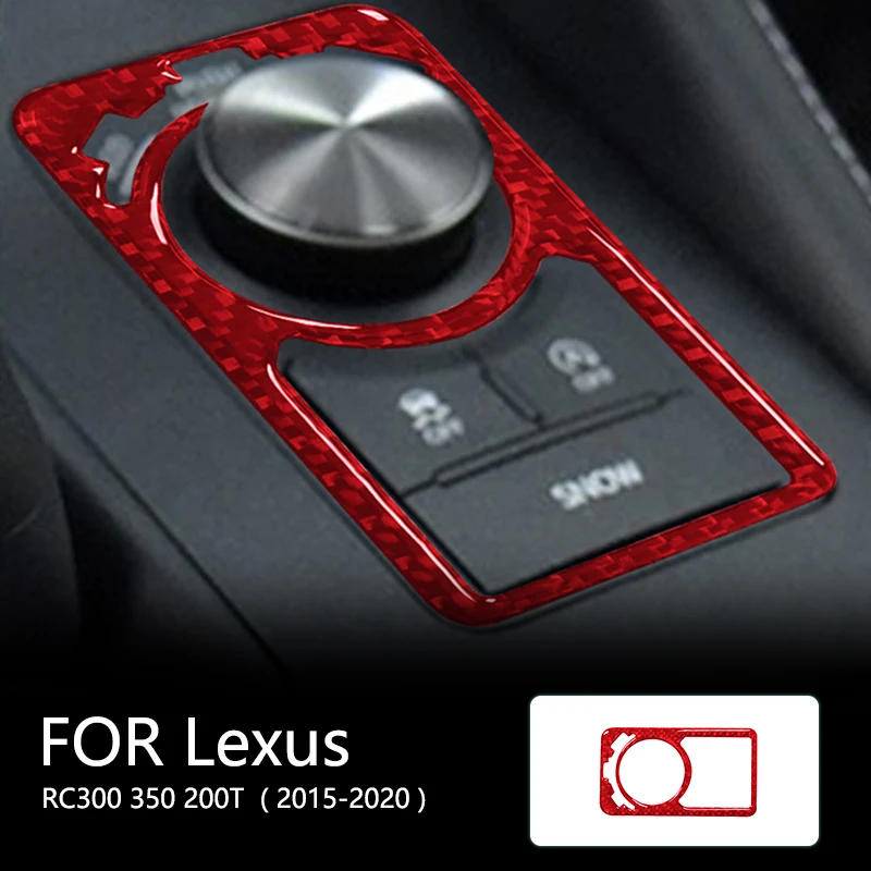 

Car Center Console Knob Frame Carbon Fiber Sticker For Lexus RC300 350 200T 2015-2020 Car Interior Accessories