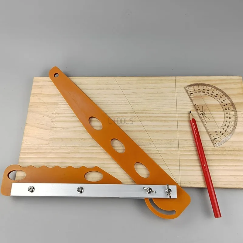 Règle d'angle de réglage multifonctionnelle, outil de mesure spécial nécessaire pour un marquage précis, le positionnement et la coupe de la menuiserie