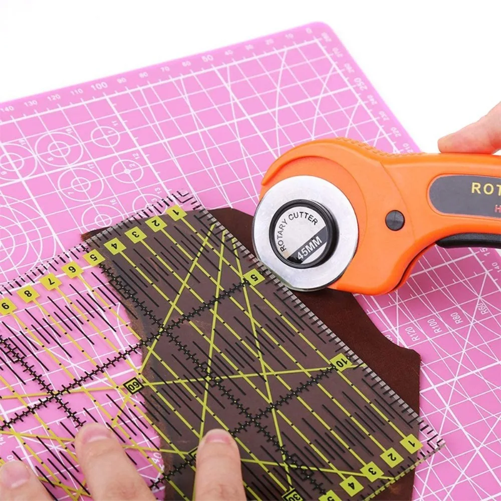 45mm Round Wheel Rotary Cutter Ergonomic DIY Tool Cutting Tools Efficient cutting Handmade Fabric Cutter Leather Craft