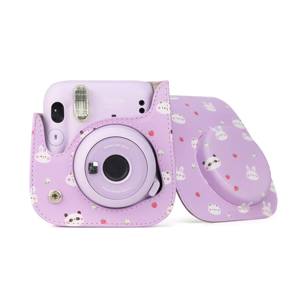 New Cute Cartoon Pattern Camera Protective Bag For Fujifilm Instax Mini 11 8  9 Mini11 Mini9 PU Leather Case Bag Handbags