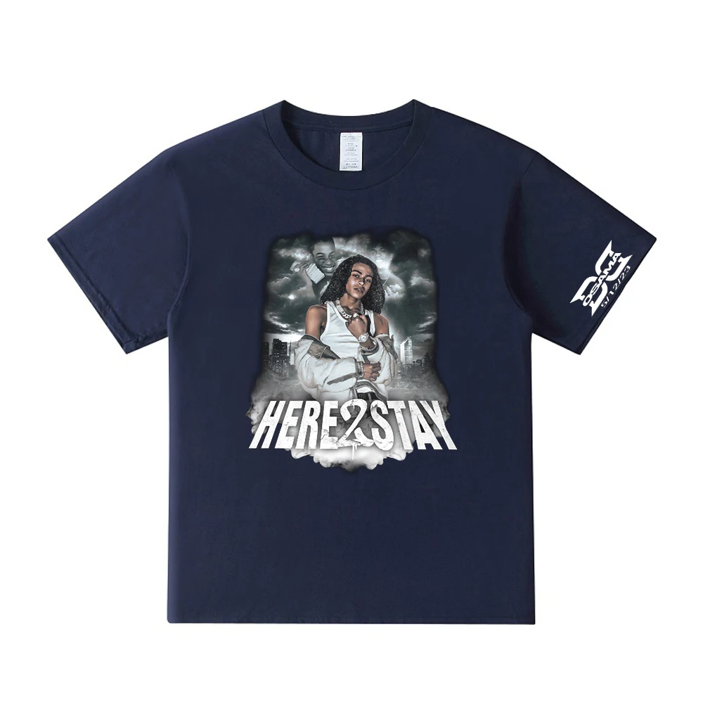 DD Osama Merch T-shirt Here 2 Stay Tee 2023 Tour Crewneck Short Sleeve Streetwear Men Women Hip Hop Clothes