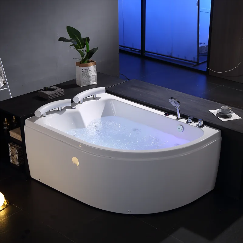 Factory Price Modern Curved Acrylic Adult SPA Whirlpool Bathtub 12 Jets Soaking 2-Person Capacity for Outdoor/Indoor Usepromote