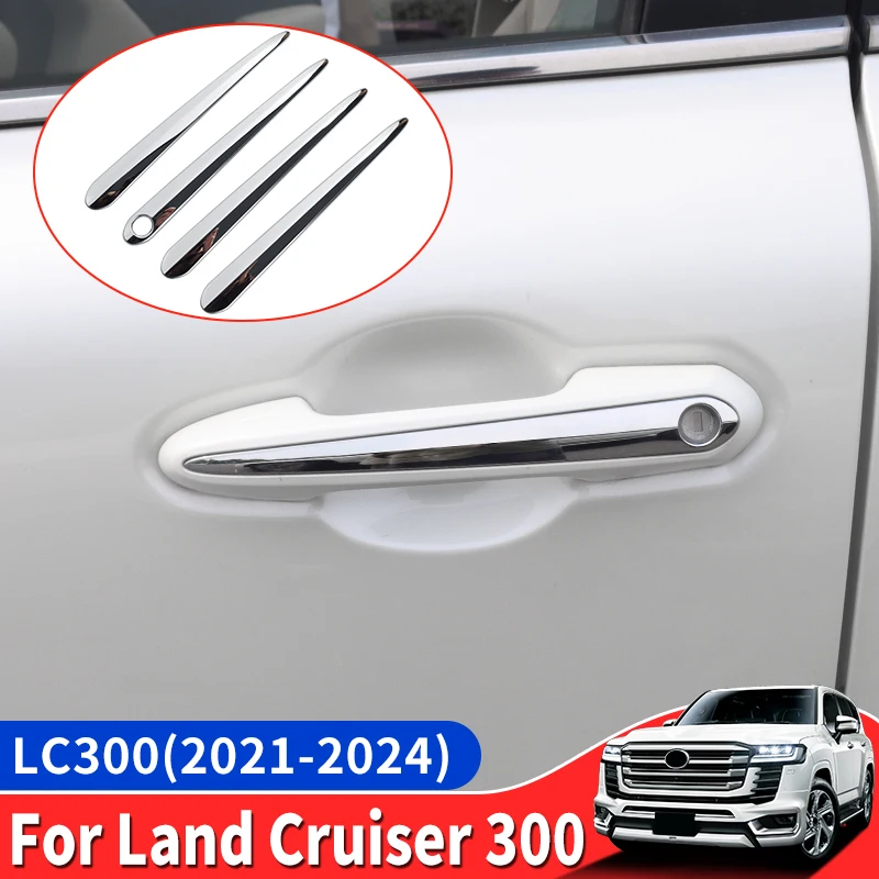 

For 2021 2022 2023 2024 Toyota Land Cruiser 300 Chrome Door Handle Bowl Lc300 j300 Exterior Modification Accessories Body Kit