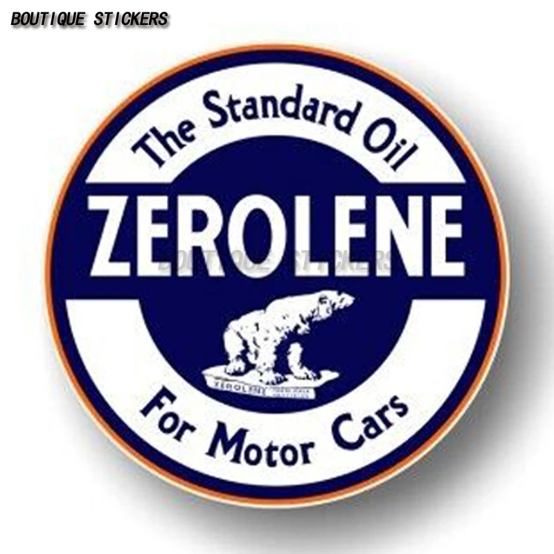 Exquisite and Beautiful ZEROLENE Engine Oil Old-style Gas Pump Decal Gasoline Station Logo Decal Waterproof PVC Decal