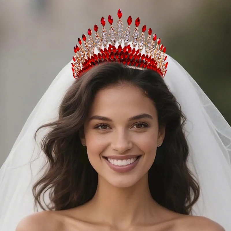 

1pcs Luxury Vintage Baroque Queen Diadem Bride Tiara Crown for Wedding Hair Accessories Beauty Pageants Elegant Jewelry