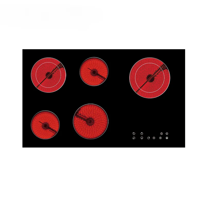 High Power Five burner Competitive Price Infrared cooker 8000W with CB CE Certificate Good Quality Built-in Ceramic Hob