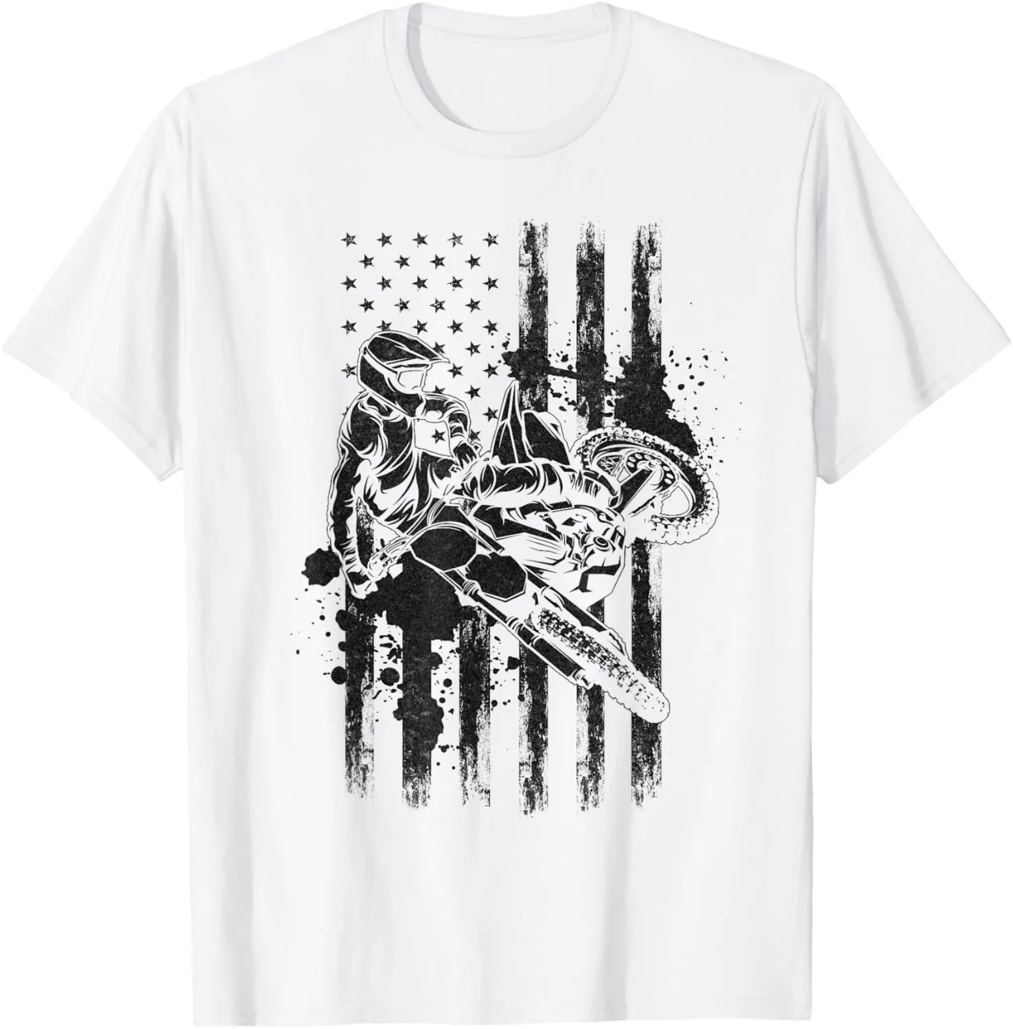 

Motorcycle Freestyle Motocross American Flag Supercross T-Shirt Motorcycle