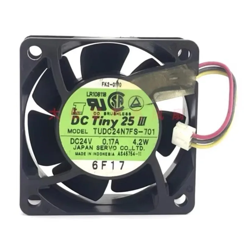 novo-ventilador-cooler-para-tudc24n7fs-701-24v-017a-6cm-6025-ventilador-de-resfriamento-60-60-25mm