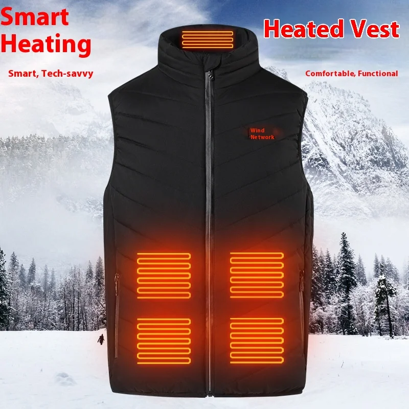 

Intelligent Heating Vest Three-Controls 15-Zones Men'S Intelligent Heating Suit With Electric Heating Vest Cycling Motorcycle