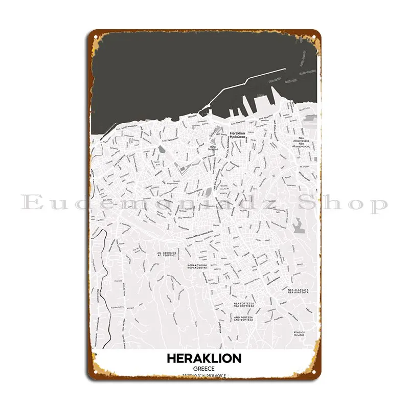 Poster Heraklion Metal Sign Poster Garage Garage Bar Cave Customize Cinema Tin Sign Poster