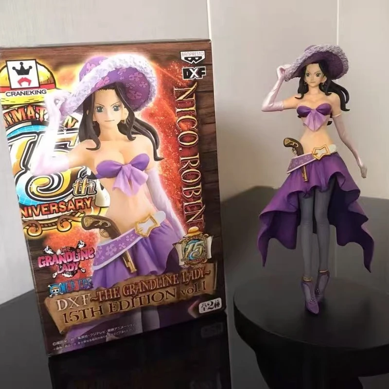 

Japanese Bandai Banpresto One Piece Nico Robin 15th Anniversary Edition Original Genuine Action Figures Ornaments Doll Model Toy