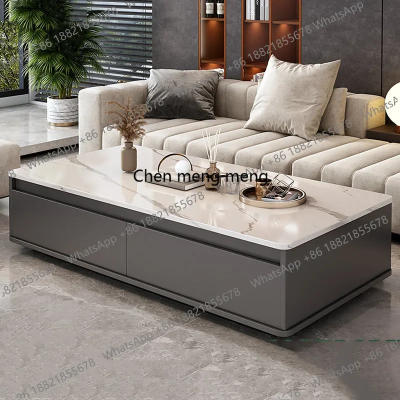 Z183 Modern Luxury Coffee Table Living Room Storage Designer Drawers Moving Writing Side Table Dinner Mesas Bajas Home Furniture