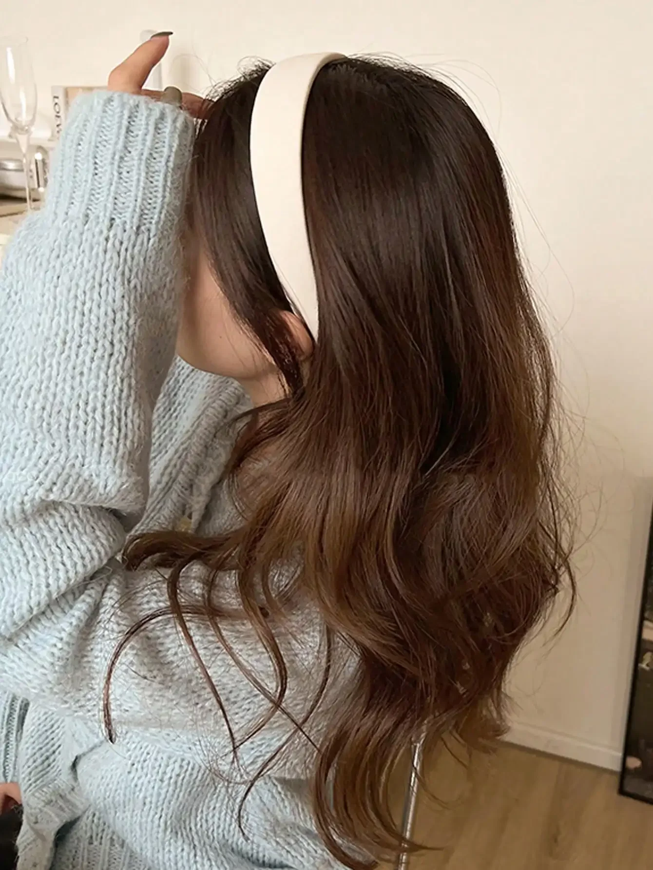 

Women's Solid Color Satin Headband For Daily Use Makeup Bathing Hair Accessory