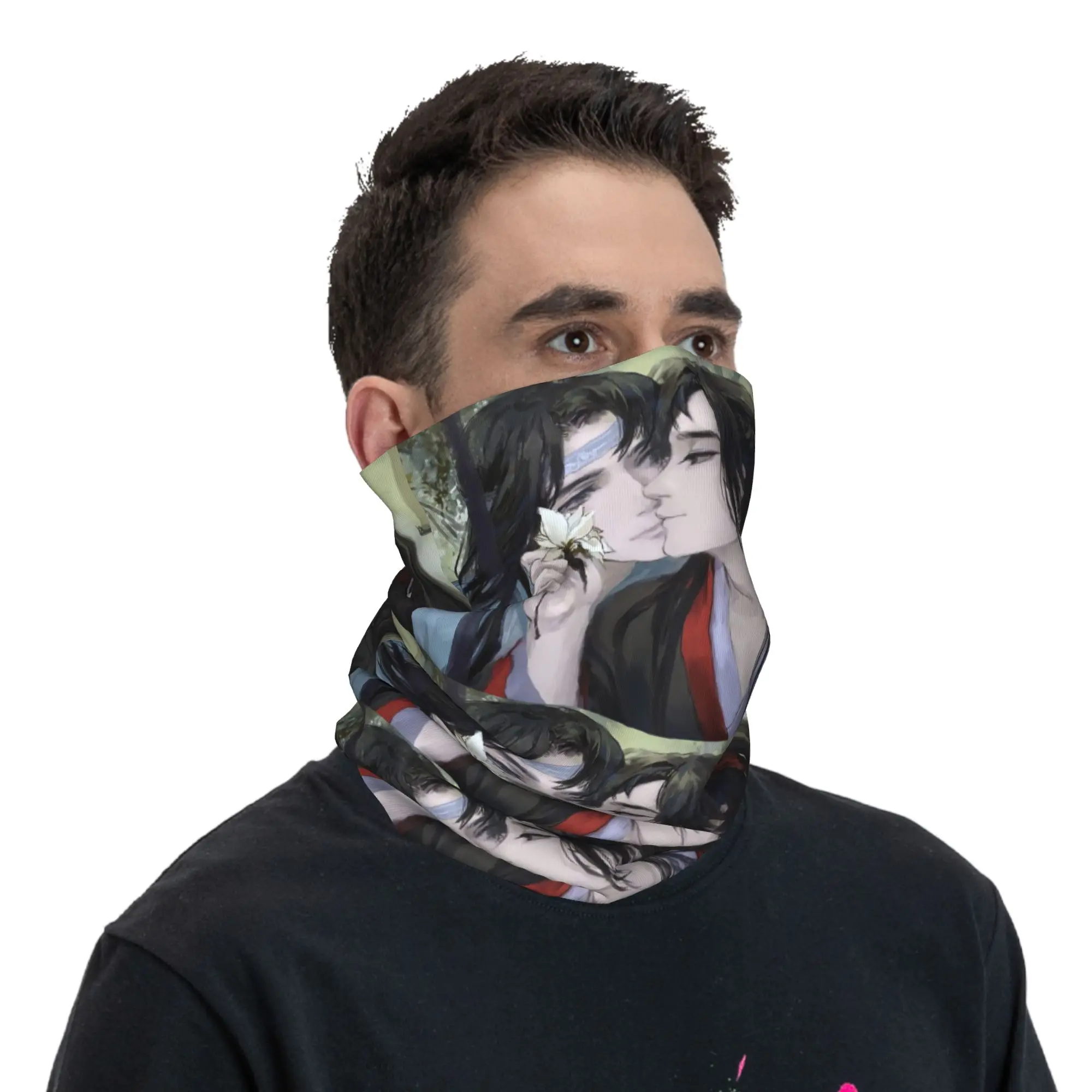 

WangXian The Untamed Mo Dao Zu Shi Бандана на шею Шарф с принтом Многофункциональный велосипедный шарф для верховой езды Унисекс Всесезонный