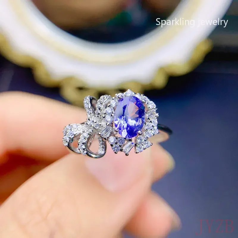 Tanzanite Ring 925 Sterling Silver for Women Jewelry Gift Free Shipping Luxury Jewelry Designer Supported Customization