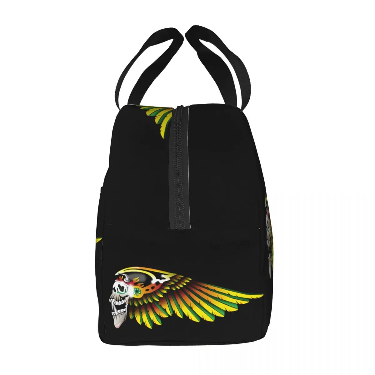 Custom Motorcycle Club Hell HAMC Angel Insulated Lunch Bag for Resuable Motor Race Thermal Cooler Lunch Tote Office Work School