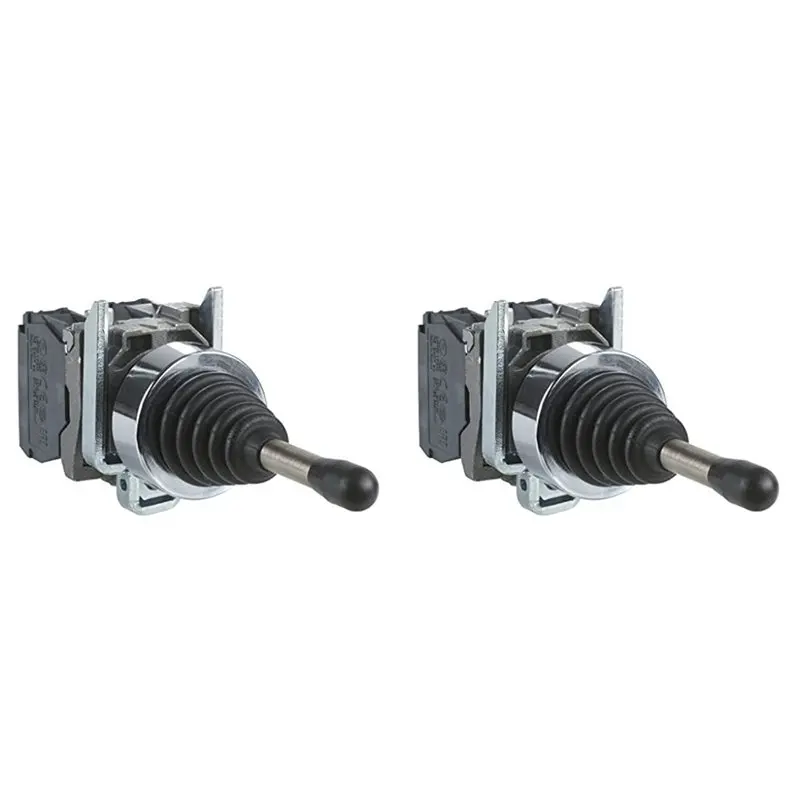 2X XD4PA22 Electric Joystick Controller Master Switch Spring Return Mechanism, 1 Normally Open Contact Type