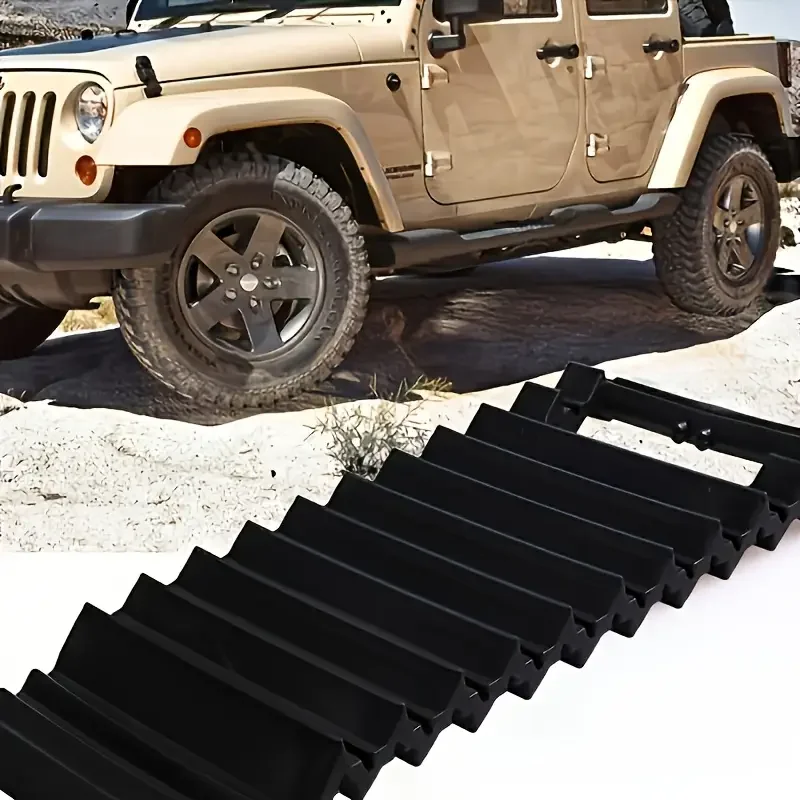 Car Tire Traction Mat Anti Slip Emergency Recovery Board Self Help Rescue Tool Snow Shovel Off Road Durable Snow Traction Aid