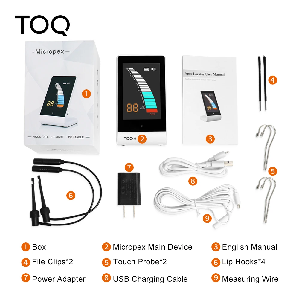 Dental Recharable Endo Apex Locator, Micro Endodontics, Apical Locator, Mini Canal Radicular, Instrumento Integrado, Ferramentas de Laboratório Dentista