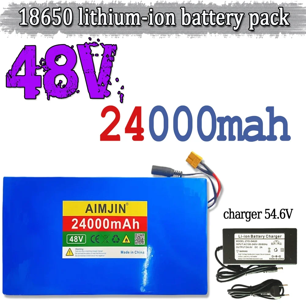 13S6P 48V 24000mAh lithium battery pack, 18650 built-in intelligent BMS Ele