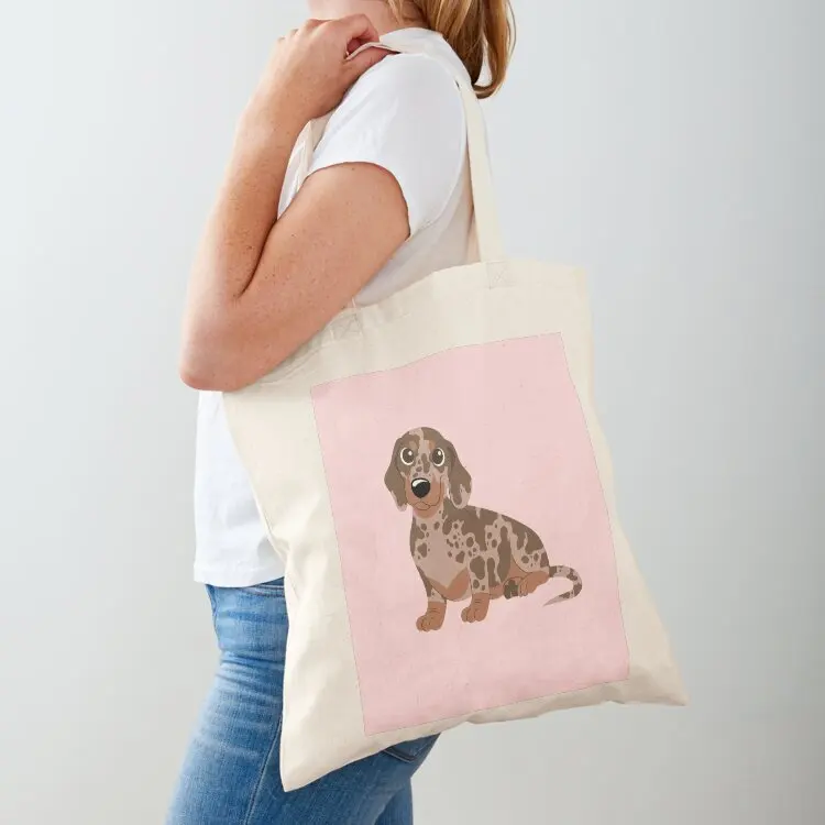 

Miniature Dachshund - Dapple Tote Bag Portable shopping bag cute tote bag Women bags Canvas for women