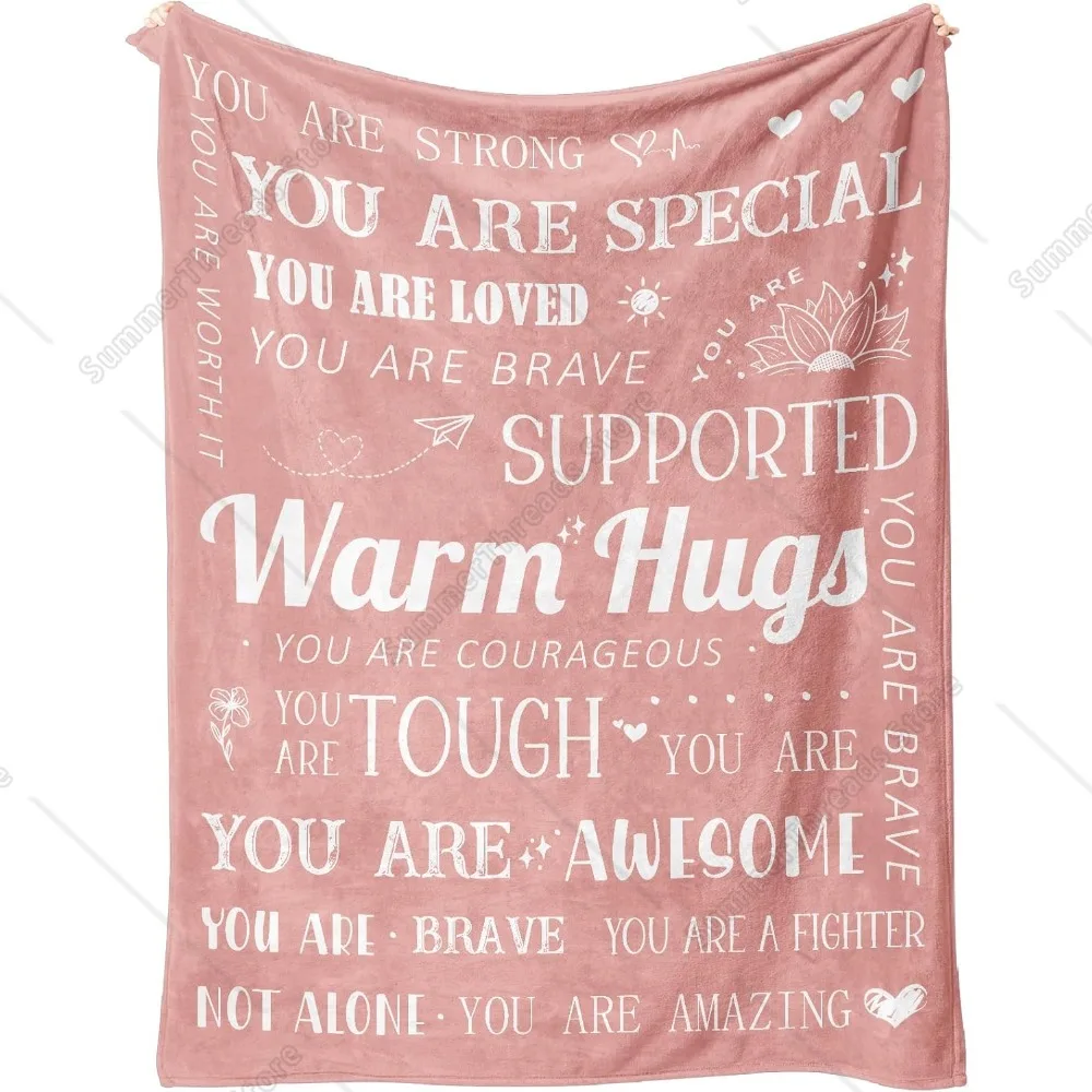 احصل على بطانية جيدة، هدايا لسرطان الثدي للنساء، احصل على هدية جيدًا قريبًا للأم والأخت والأصدقاء وزملاء العمل، تشعر بالجراحة