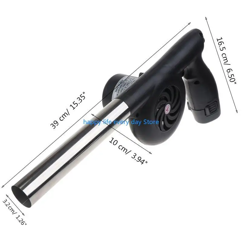 T8UC ไร้สาย เครื่องเป่าลมไฟฟ้า 2 แบตเตอรี่ปรับ BBQ Fan Air Blower ไฟกลางแจ้งเครื่องมือ 5000RPM