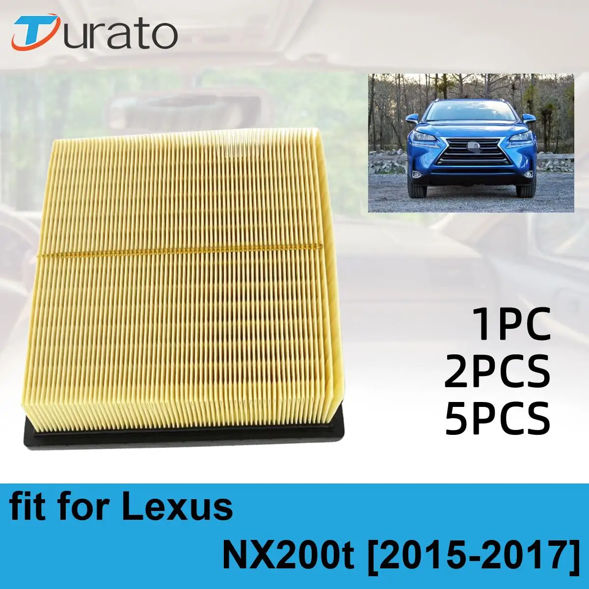 Car Engine Air Filter Pollen Auto Climate Control Gases Replace Accessories Pollen For Lexus NX200t 2015-2017 CA10755 17801-3113