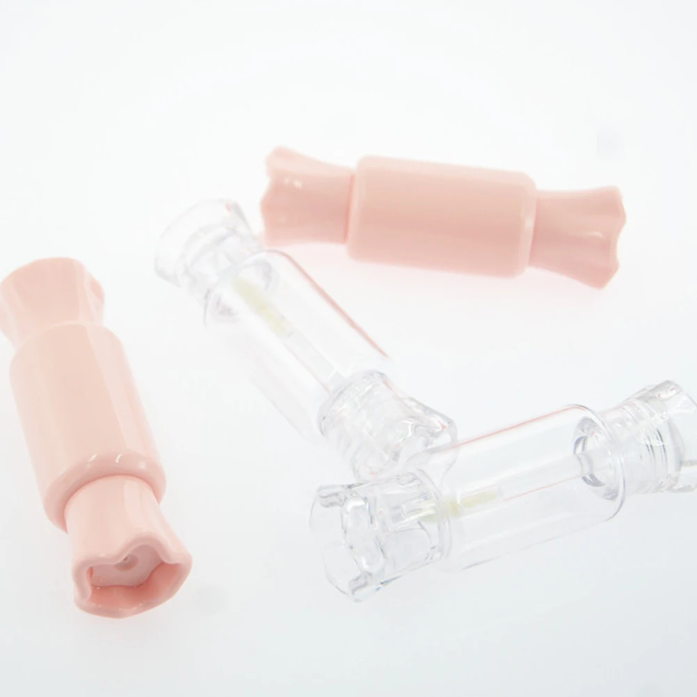 

12 Pcs Lip Gloss Tube Gradient Color Creative Transparent Body Remaining Volume Tubes Lip Dye Tint Travel