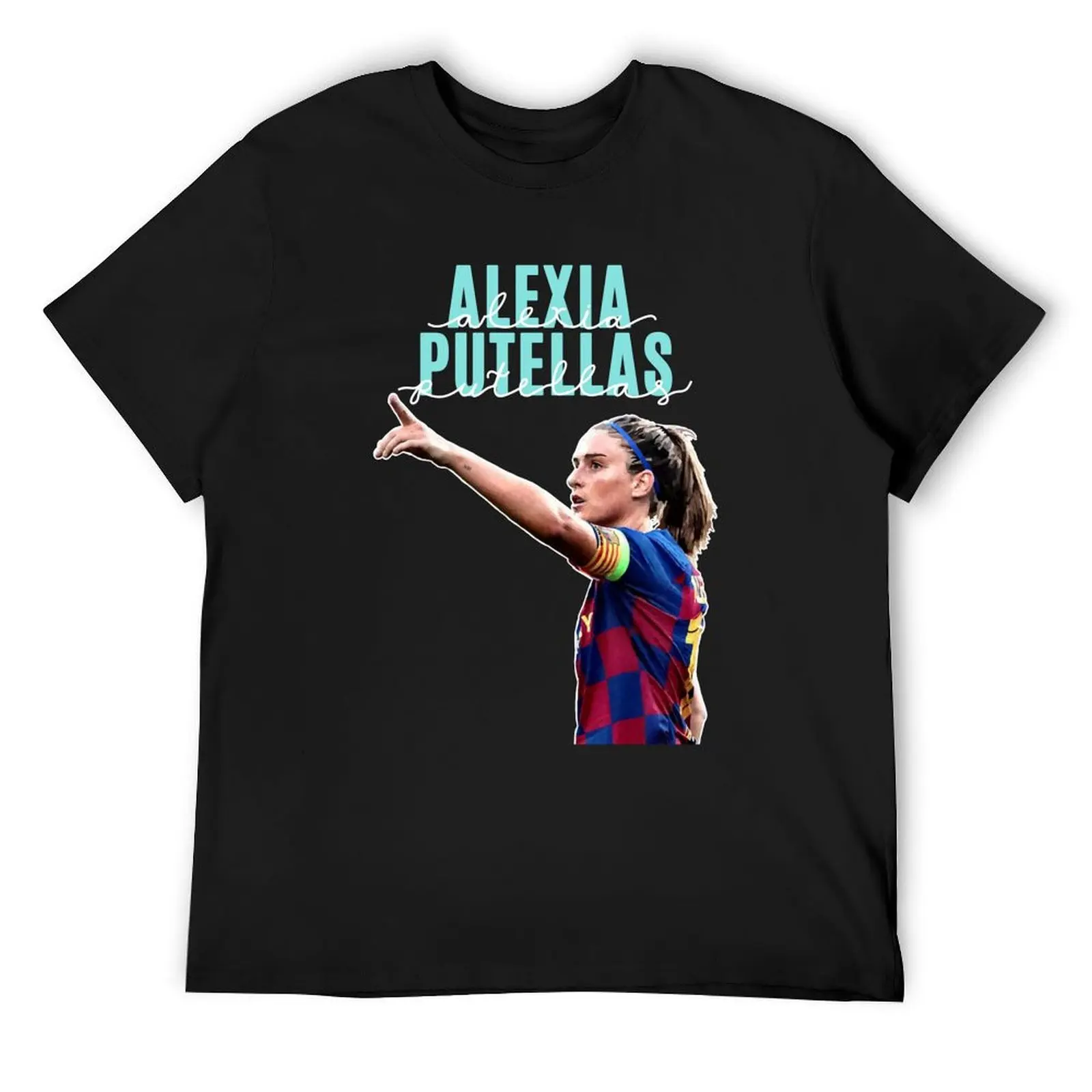 Alexia Putellas T-Shirt for a boy anime figures sports fans blue archive anime shirts men