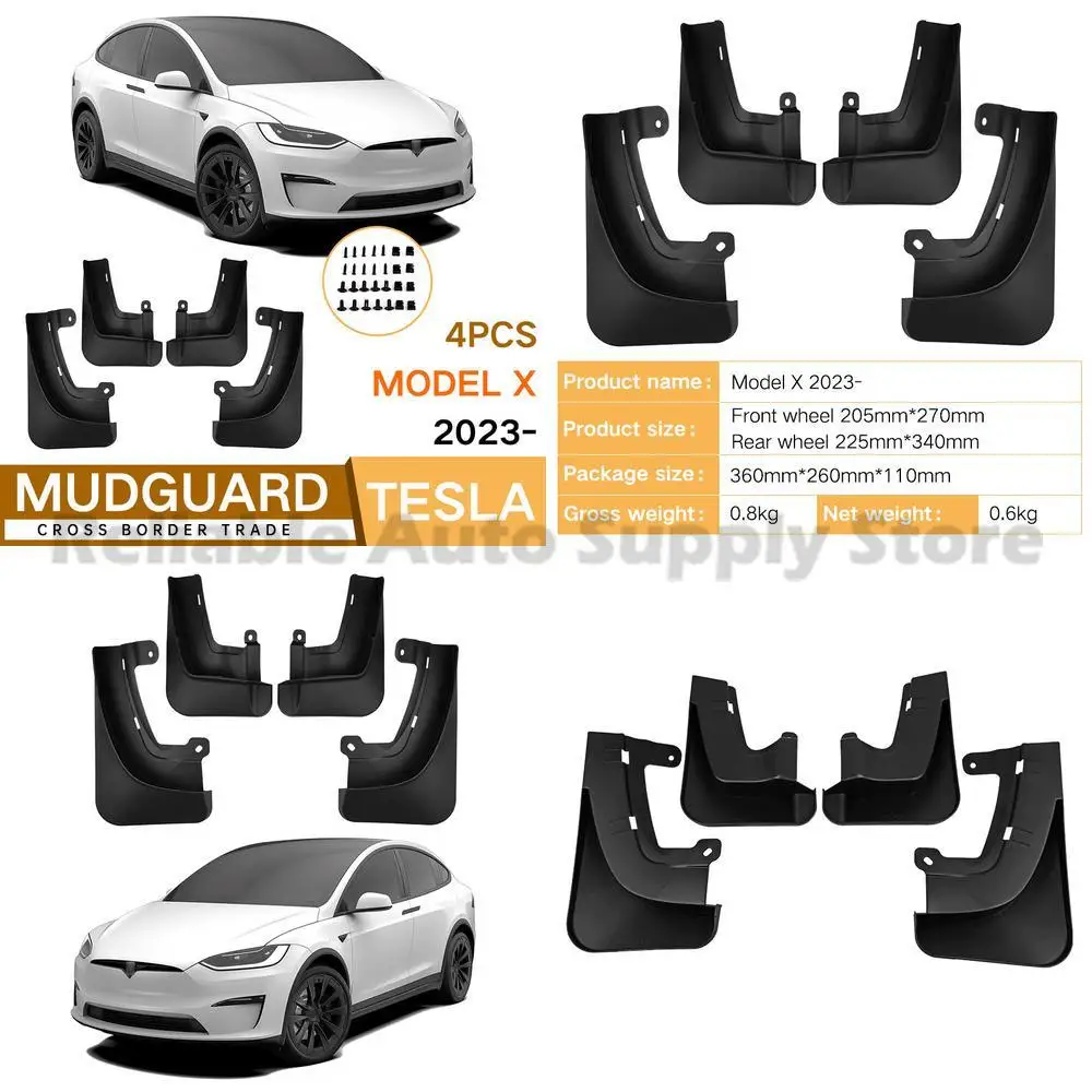 

For Tesla Model X 2023 Mud Flaps Fender Trim Auto Accessories Premium Quality Factory Direct Wholesale Fast Shipping