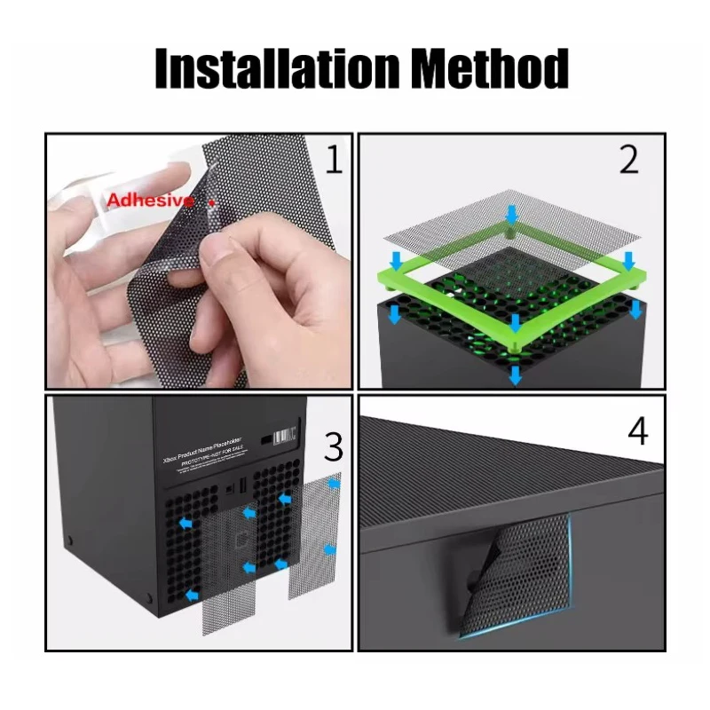 Anti Dust Filter Cover For Xbox Series X Console Cooling Fan Dustproof Cover Thumbstick Grip Caps For Xbox Series X Accessories image 4