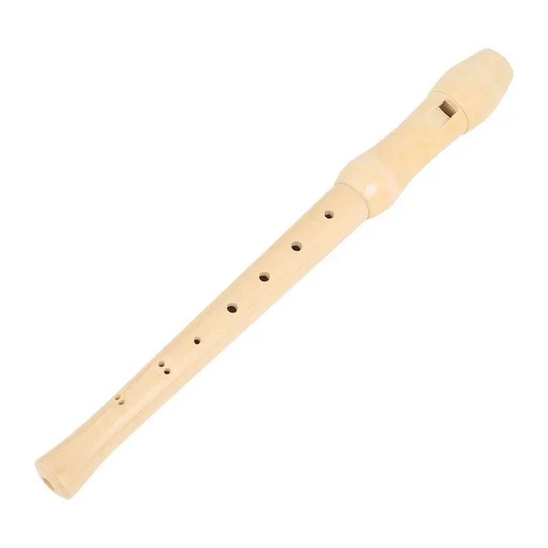 8-Hole Wooden Soprano Recorder German Fingering Beginner Flute for Kids Students Music Education Practice Instrument