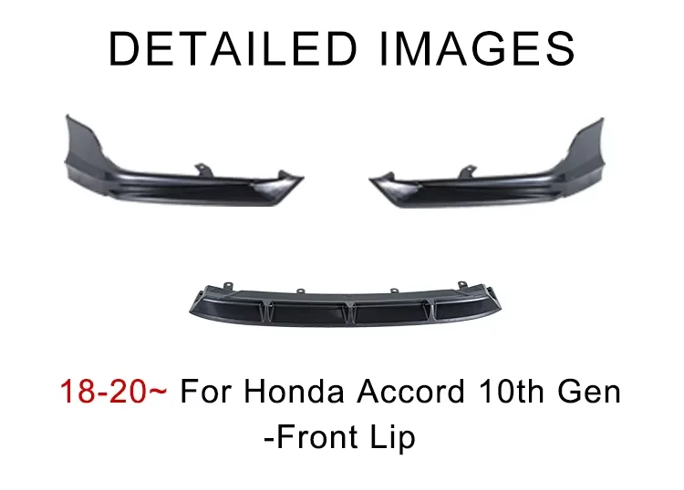Multicolor for Honda Accord 2018-2020 Front Bumper Lip Diffuser Splitter Car Exterior Accessories