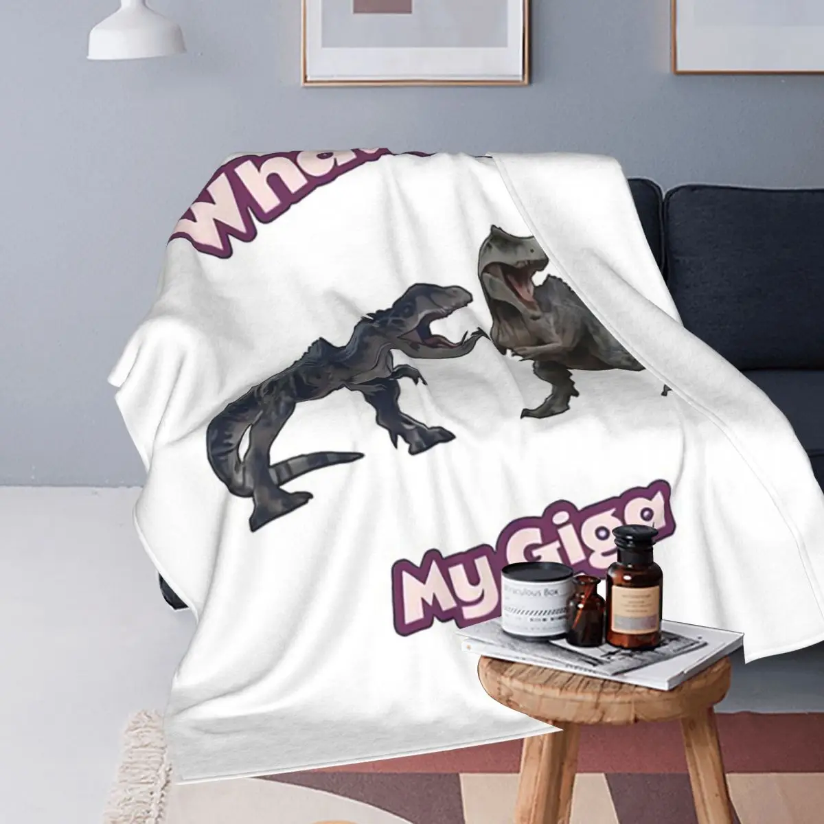 Game Ark Survival Evolved What's Up My Giga Blanket Soft Warm Flannel Throw Blanket Cover for Bed Travel Home Couch