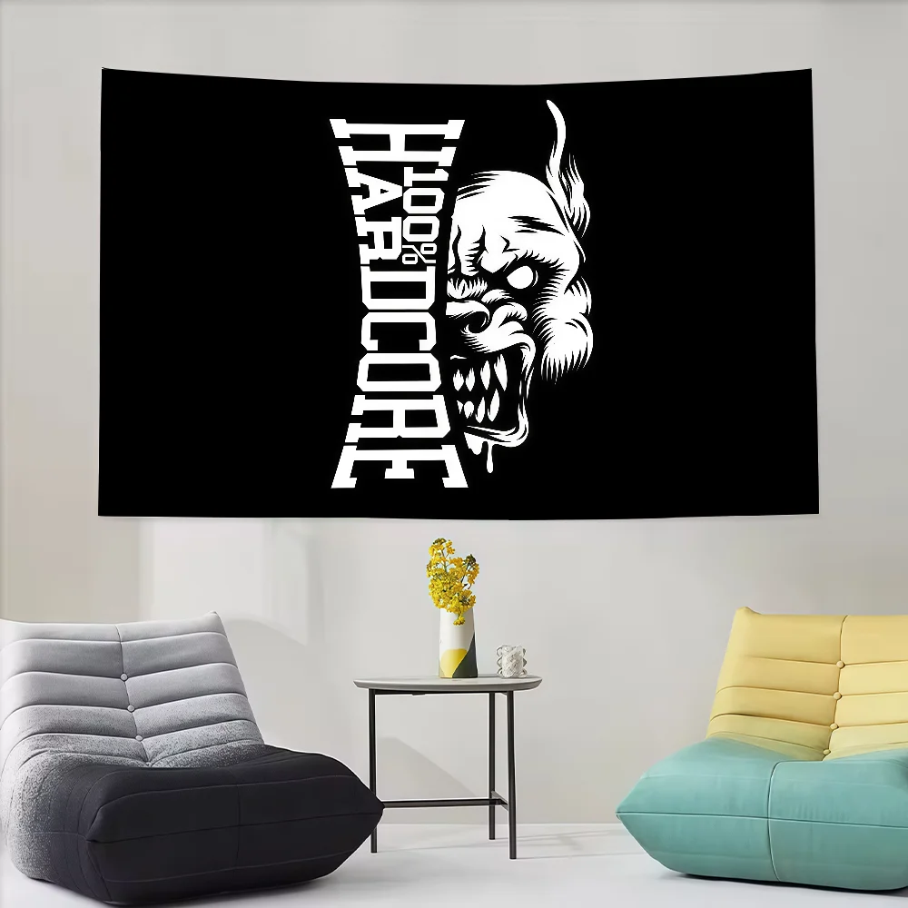 Fashion 100 H-HardcoreS flag Decoration Art Picnic Party Home Hanging Camping Outdoor Party Banner