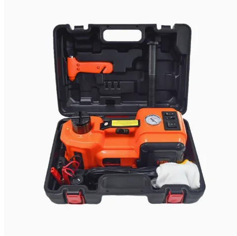 12V Vehicle-Mounted Electric Hydraulic Car Jack, Off-Road Edition with Air Pump and 3-in-1 Tyre-Changing Tool LED Light for SUV