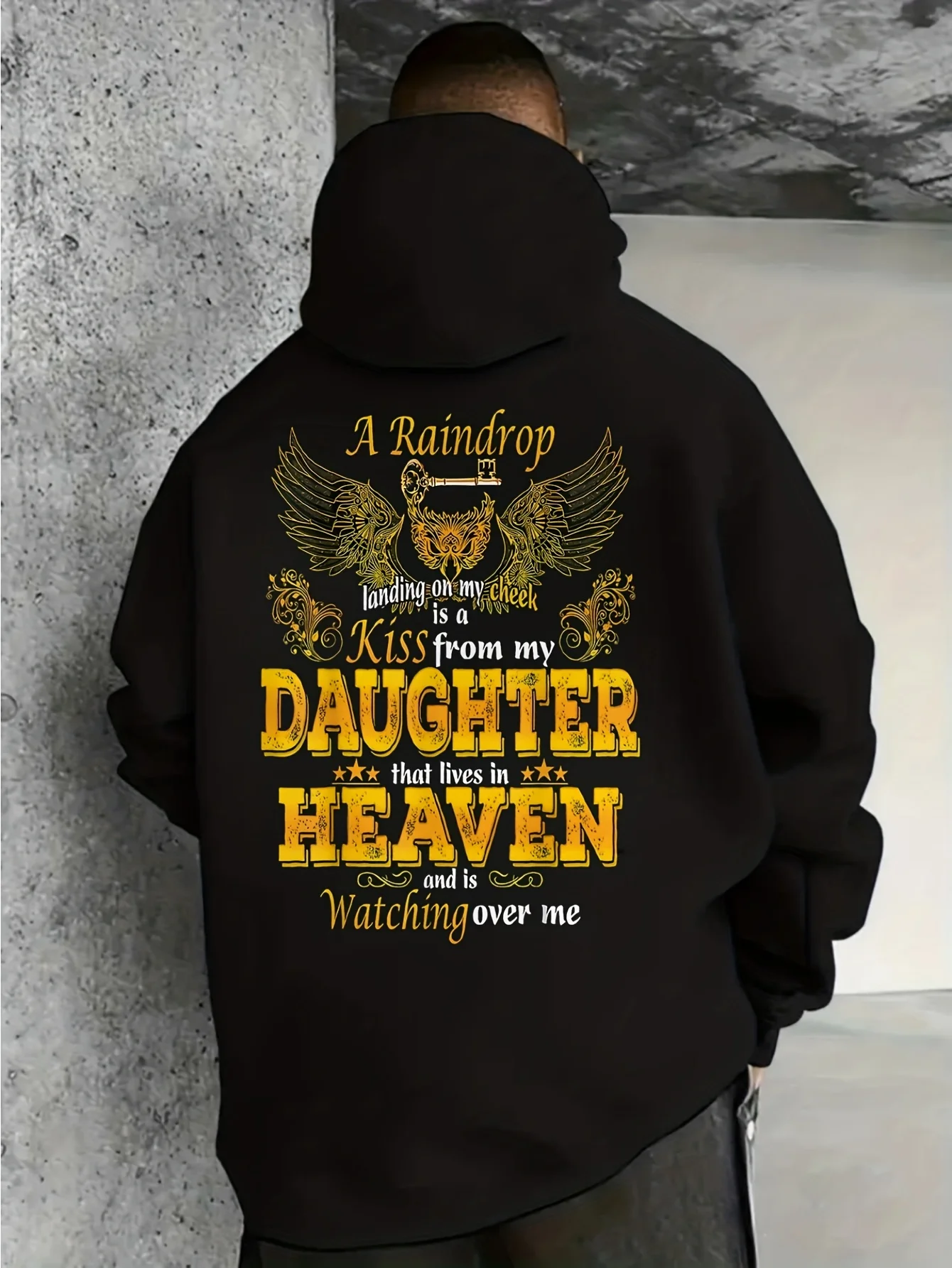 Beloved Daughter Memory Angel Hoodie for Comfort